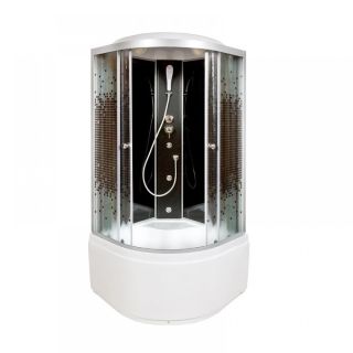 Душевая кабина Deto L 810 с гидромассажем BLACK 100х100х215 см